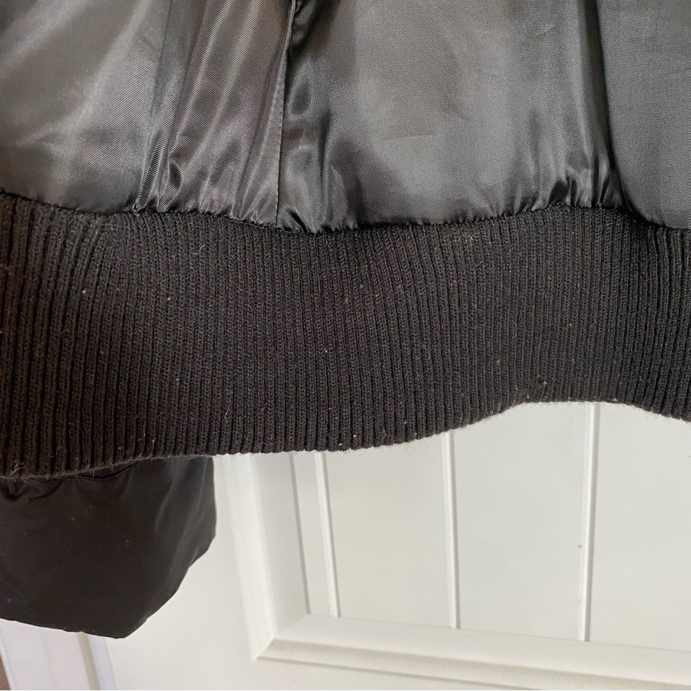 GUESS Black Down Feather Puffer Coat with Gold Detail Size Medium - Picture 11 of 11